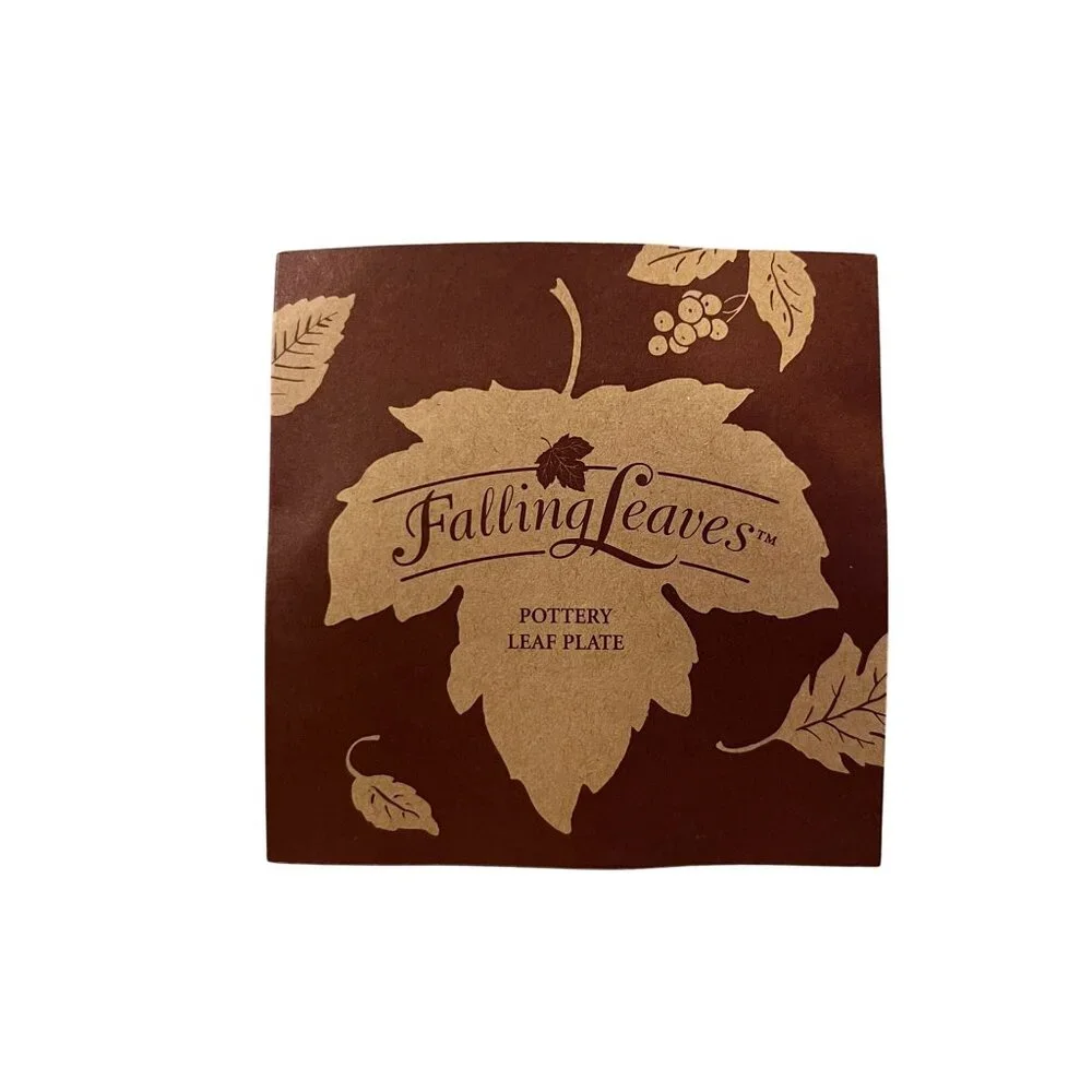 Longaberger Falling Leaves Pottery Plates Set of 4 Autumn Colors 6.75” Used